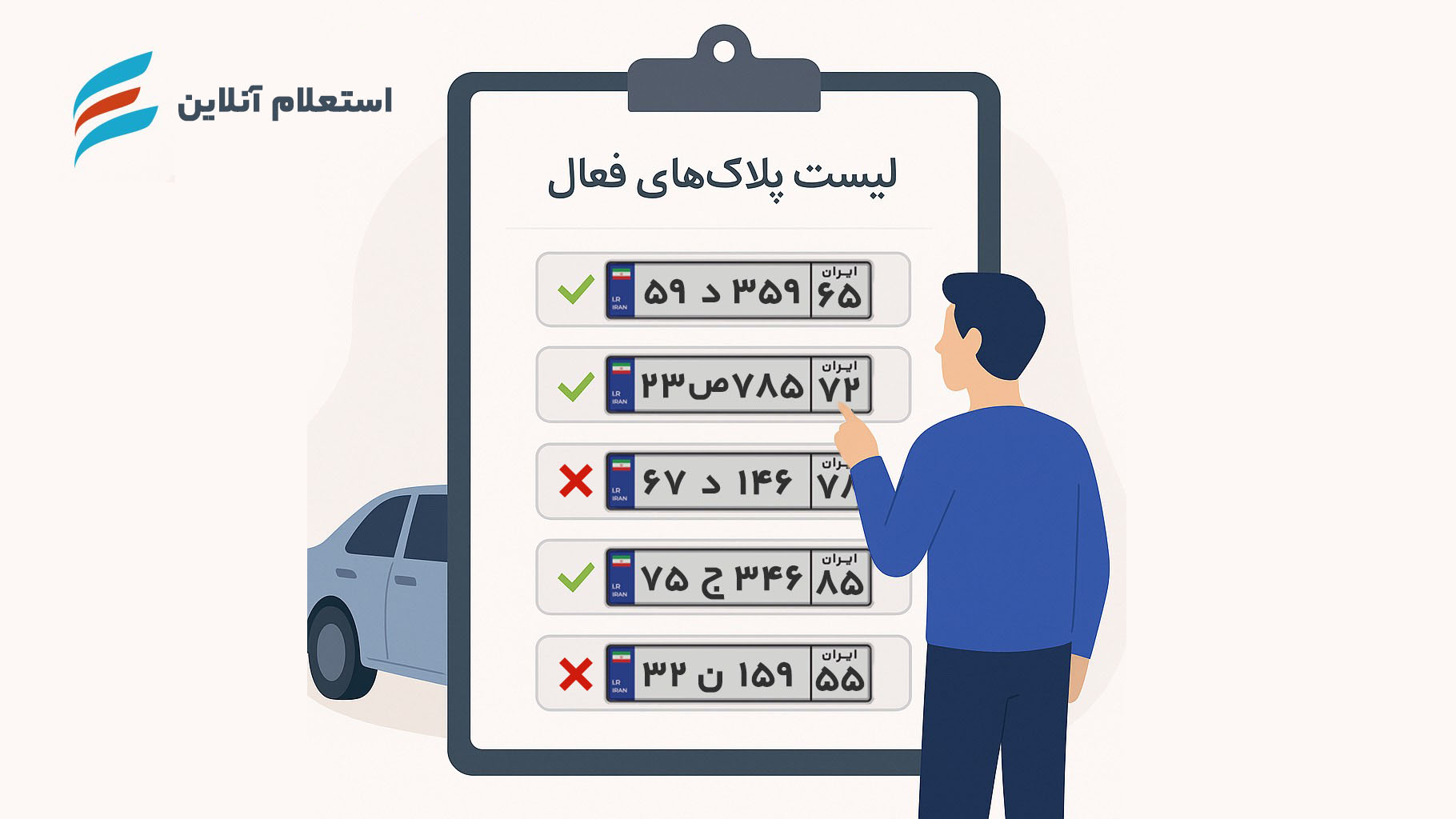 استعلام لیست پلاک های فعال