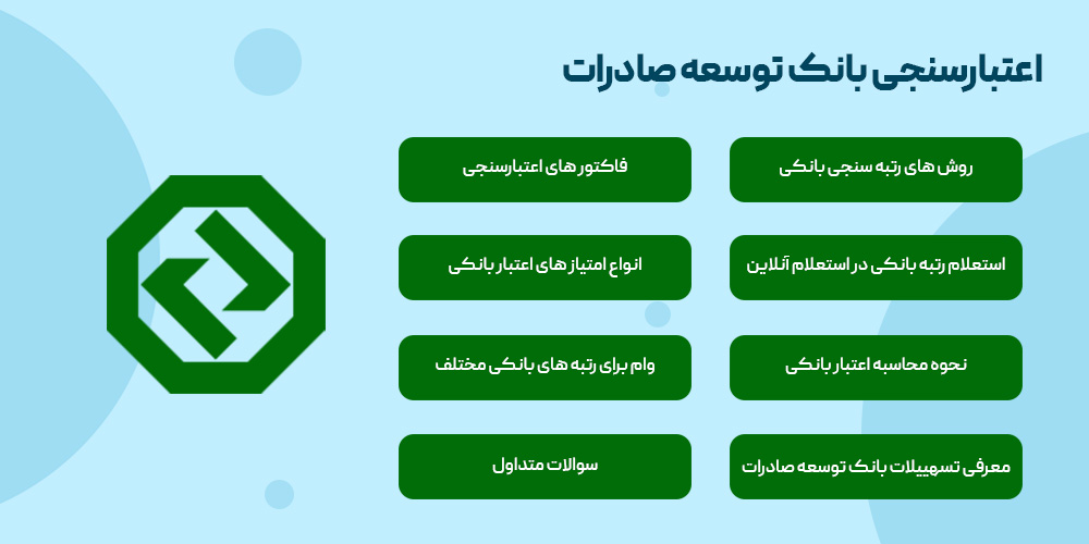  اعتبار سنجی بانکی توسعه صادرات